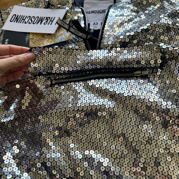 Moschino X H&M Sequin Hoodie Dress NWT - Picture 7 of 9